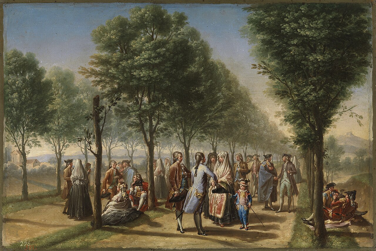 The Paseo de las Delicias by Francisco Bayeu