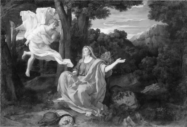 The Angel and Hagar by Francisque Millet