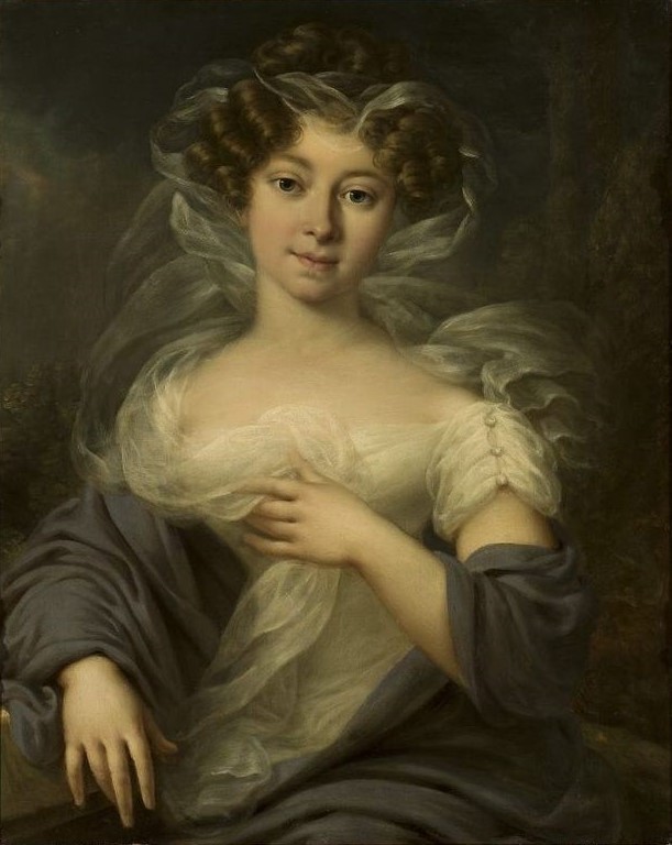 Portrait of Nina Łuszczewska née Żółtowska by Franciszek Ksawery Lampi