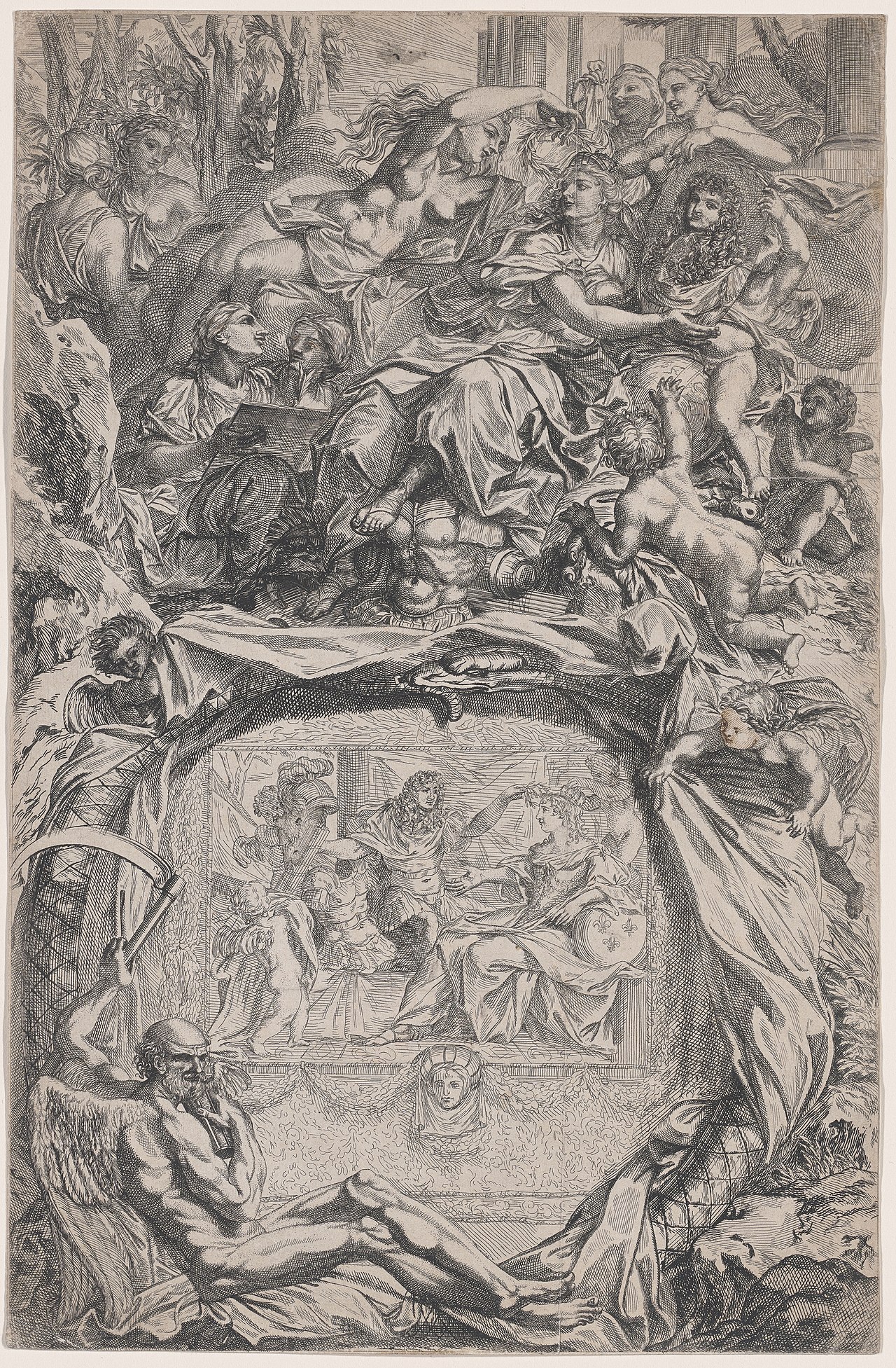 France Crowned with Victory by Louis XIV by François-Alexandre Verdier