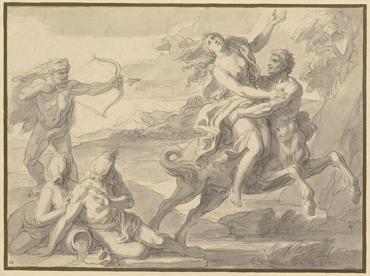 The Rape of Deianira by François-Alexandre Verdier