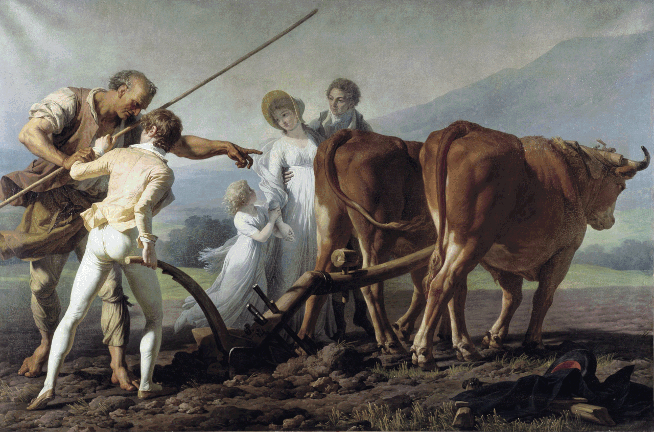 The Ploughing Lesson by François-André Vincent