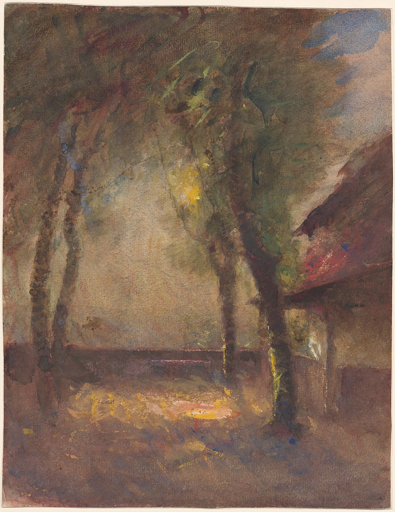 The Terrace of the Ravier House in Morestel by François-Auguste Ravier