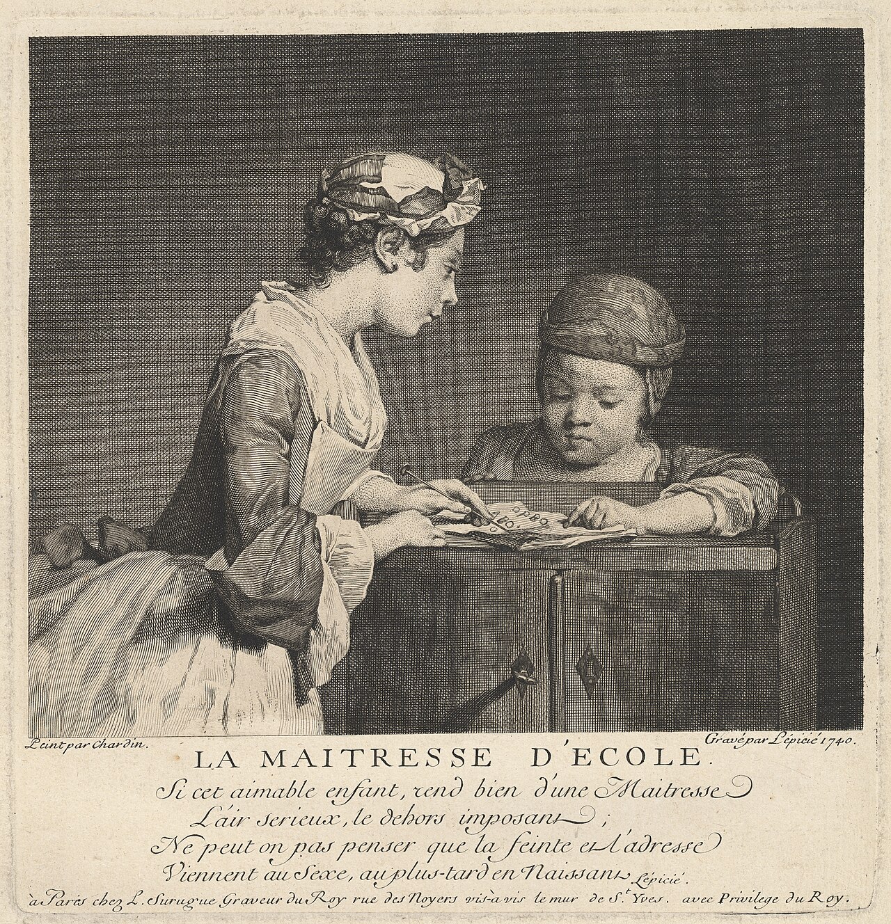 La Maitresse d'ecole by François-Bernard Lépicié