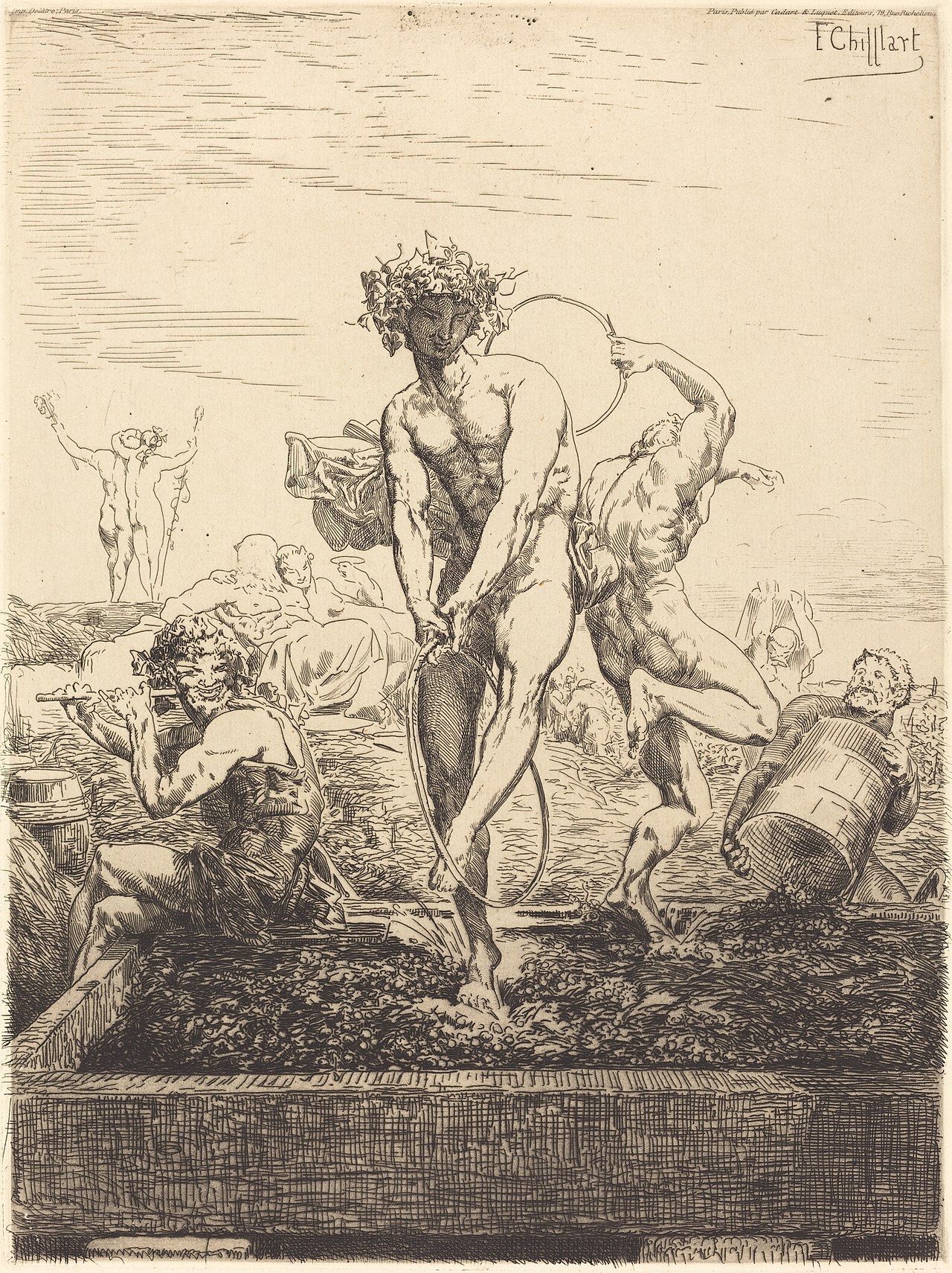 Grape Harvest by François Chifflart