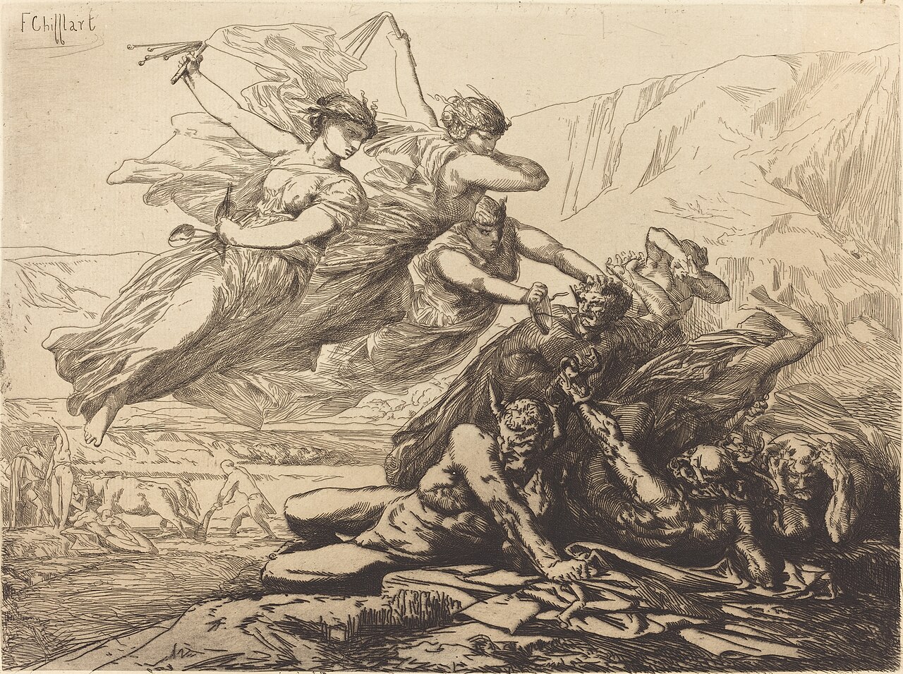 Justice, Vengeance, and Truth by François Chifflart