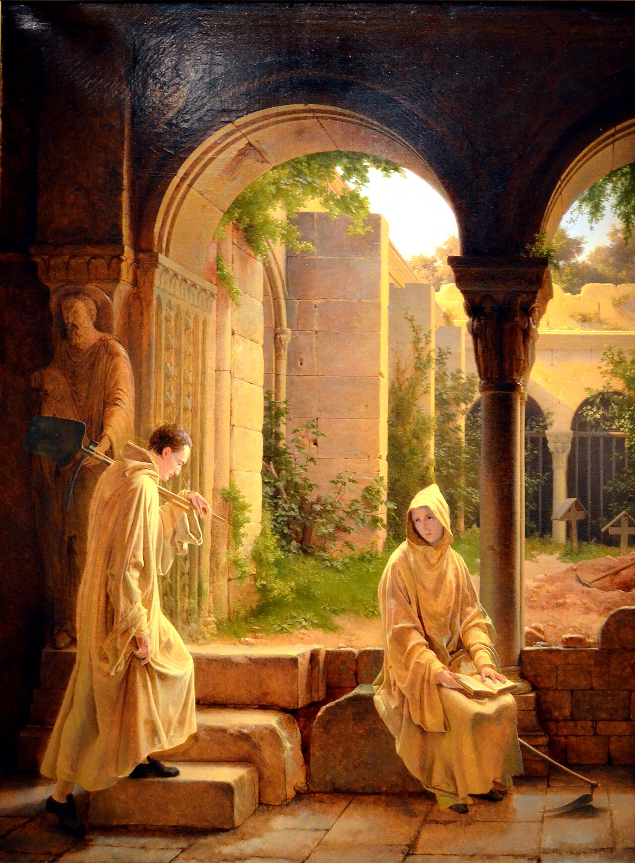 Comminges and Adelaide in the Trappist Monastery by François Fleury-Richard