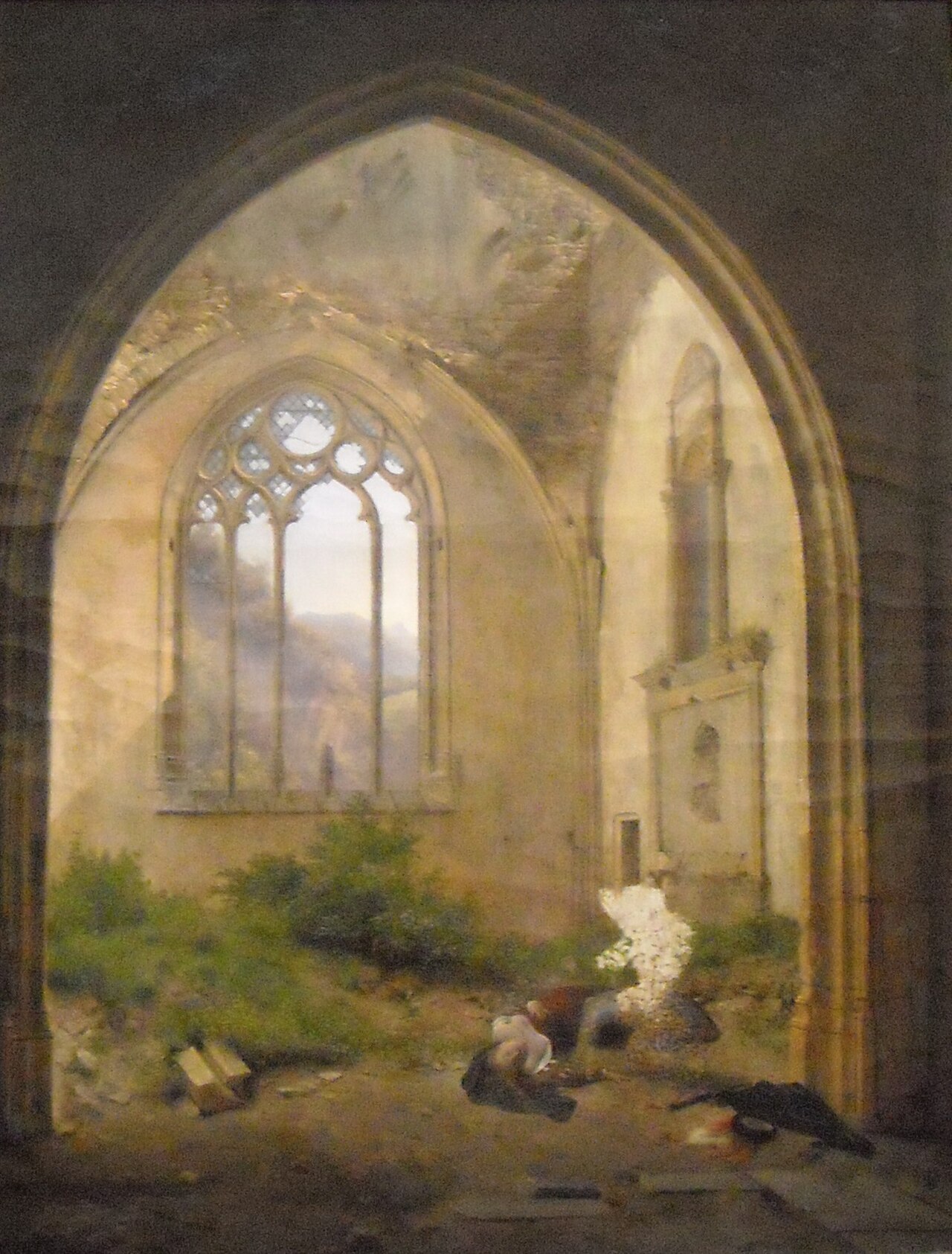 Scene in a Ruined Chapel by François Fleury-Richard