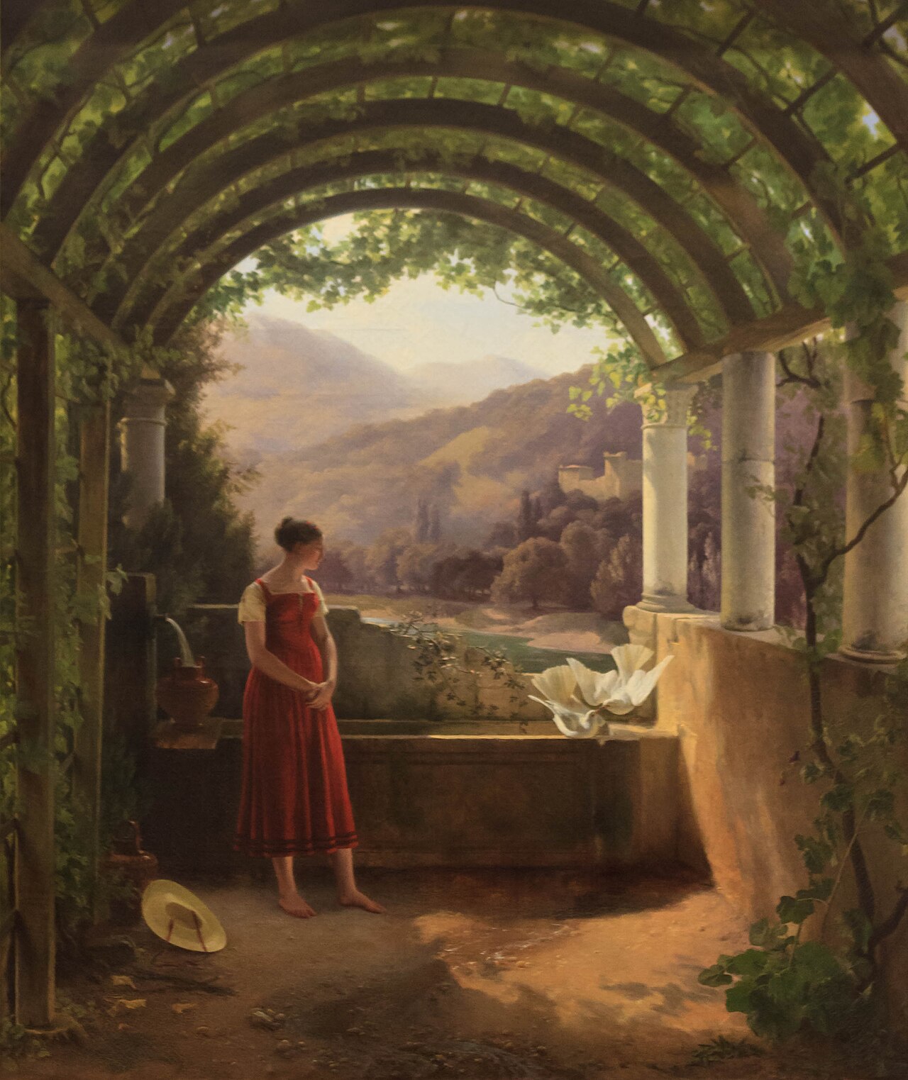Young Woman at a Fountain by François Fleury-Richard