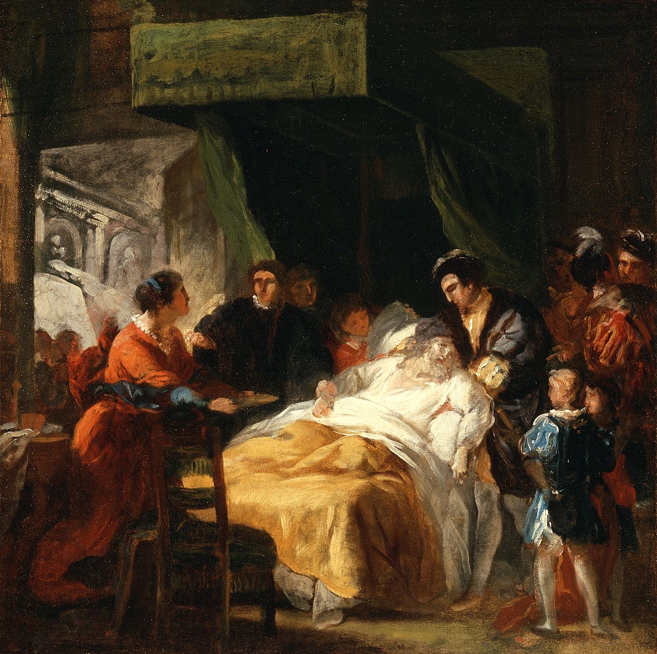 The Death of Leonardo da Vinci in the Arms of François I by François-Guillaume Ménageot