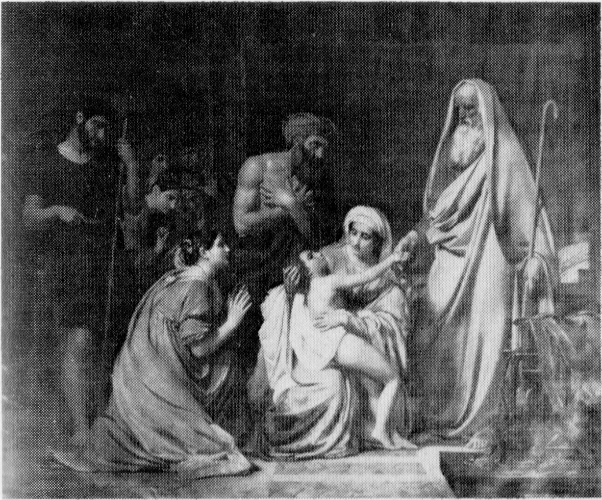 Elisha resurrecting the Son of the Shunamite Woman by François-Joseph Navez