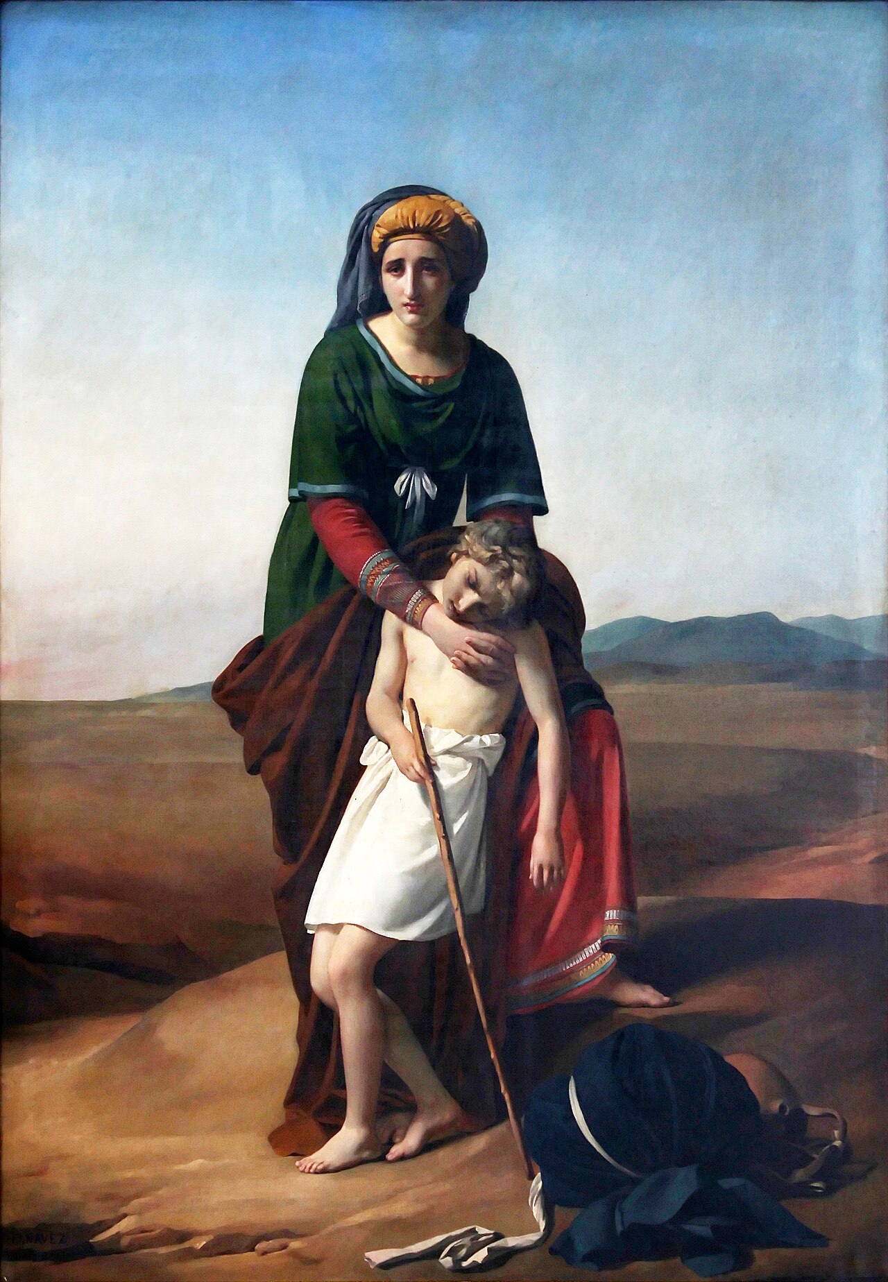 Hagar and Ismael in the Desert by François-Joseph Navez