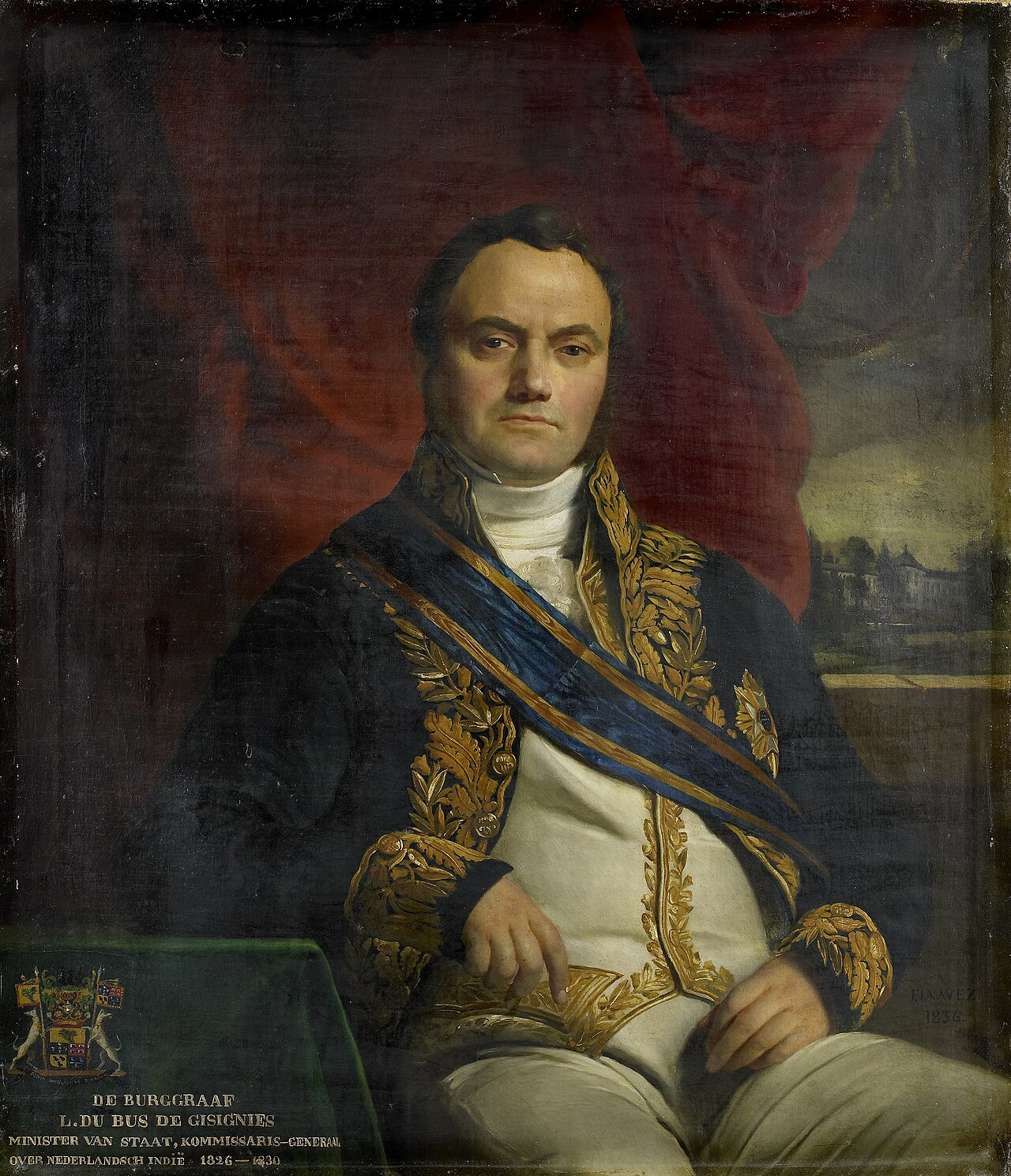 Portrait of Léonard Pierre Joseph, Viscount du Bus de Gisignies, Commissioner-General by François-Joseph Navez