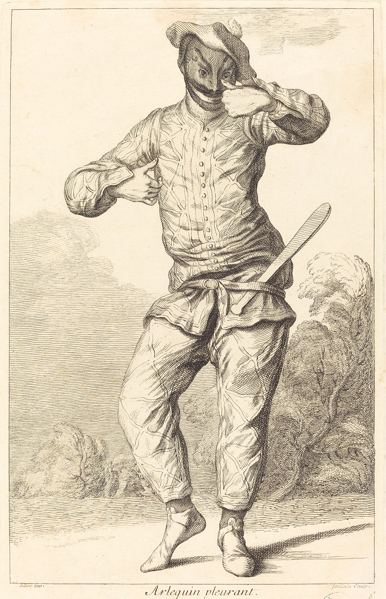 Arlequin pleurant by François Joullain