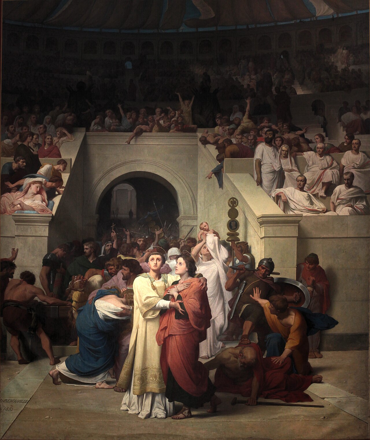 Christian martyrs enter the amphitheater by François-Léon Benouville