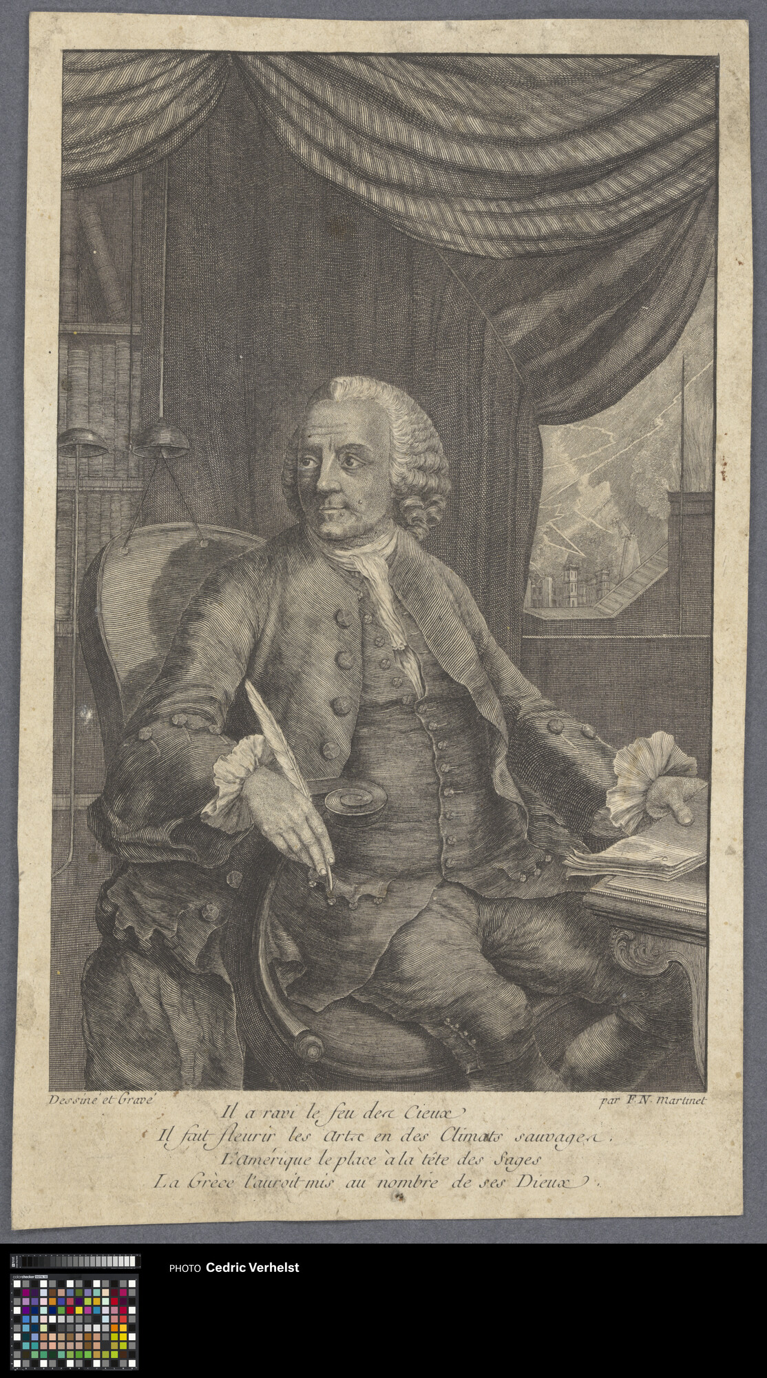 Portrait of Benjamin Franklin by François-Nicolas Martinet