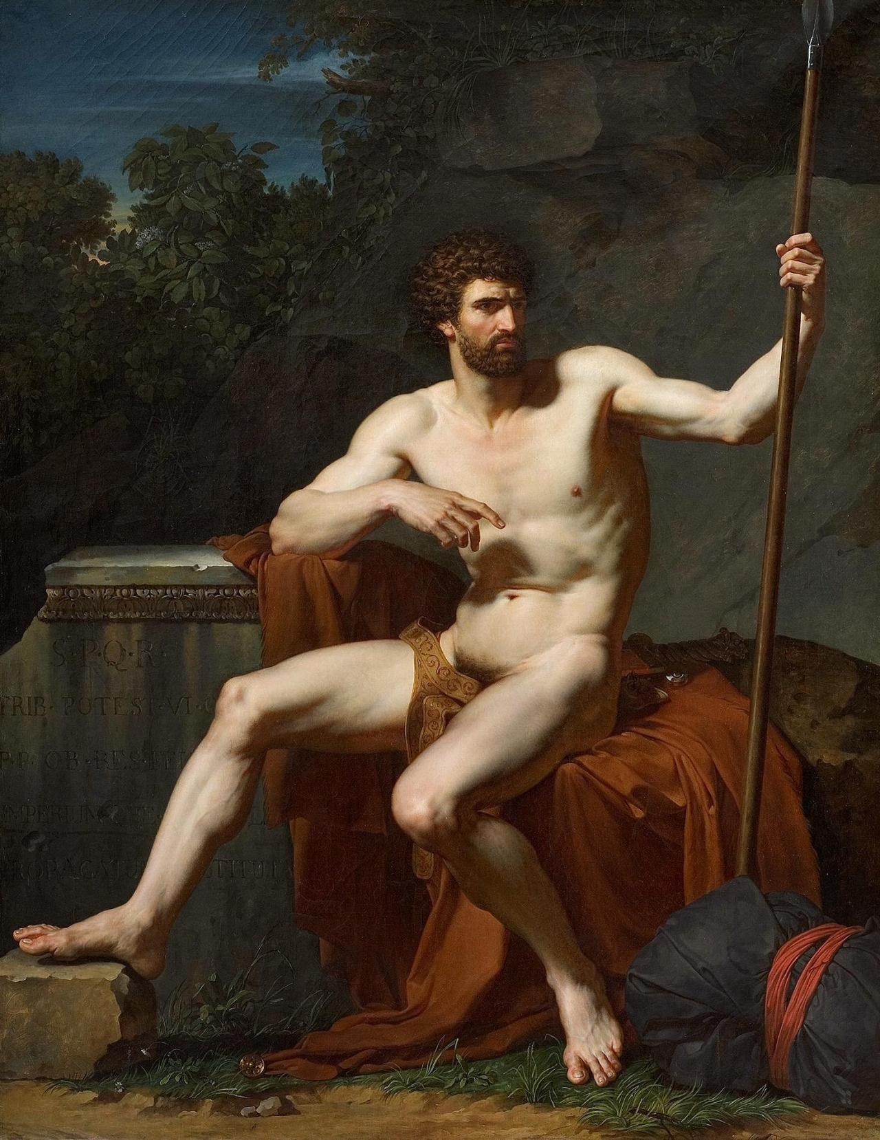 Soldat romain au repos by François-Xavier Fabre