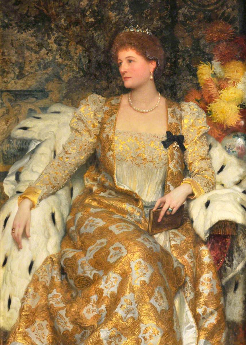 Alice Anne Graham-Montgomery, Duchess of Buckingham and Chandos and Countess Egerton of Tatton (1847-1931) by Frank Bernard Dicksee