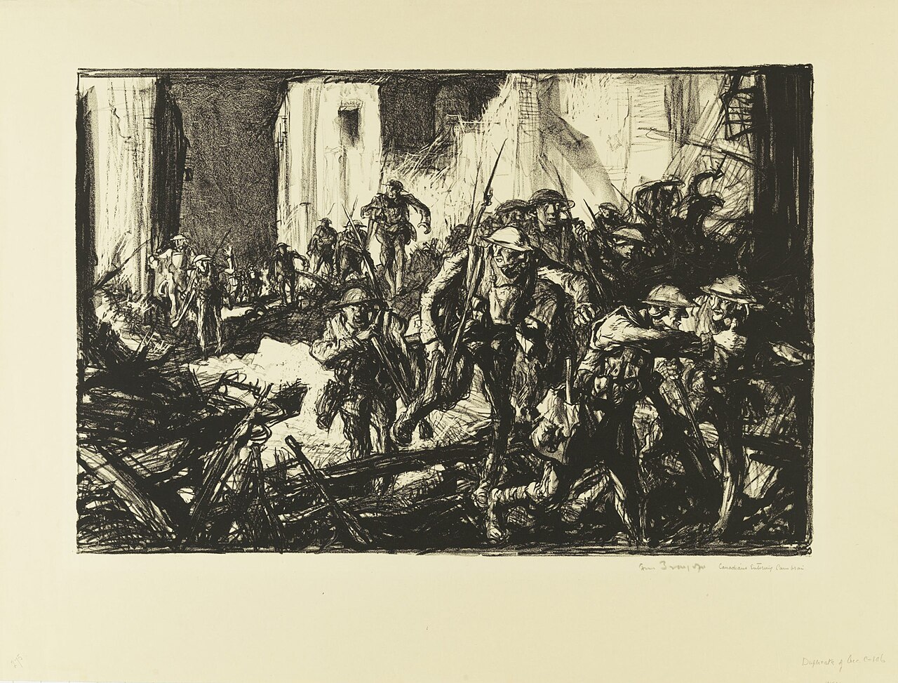 Canadians Entering Cambrai by Frank Brangwyn