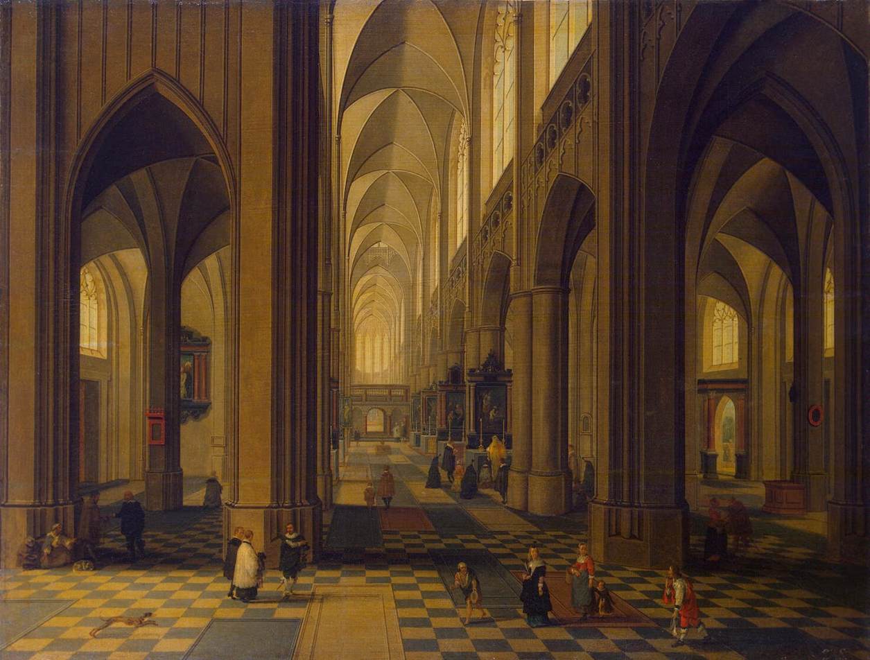 Interior of the Antwerp Cathedral by Frans Francken III