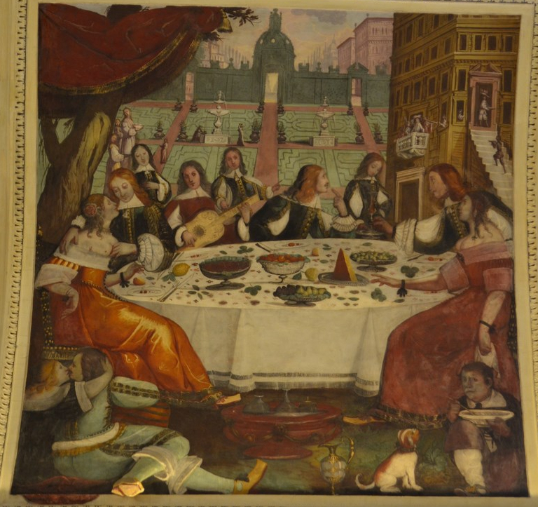Prodigal son in wild living by Frans Geffels