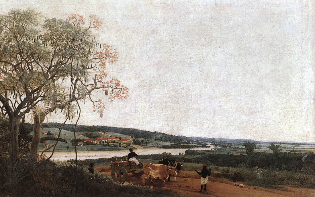 The Ox Cart. Brazilian landscape by Frans Post