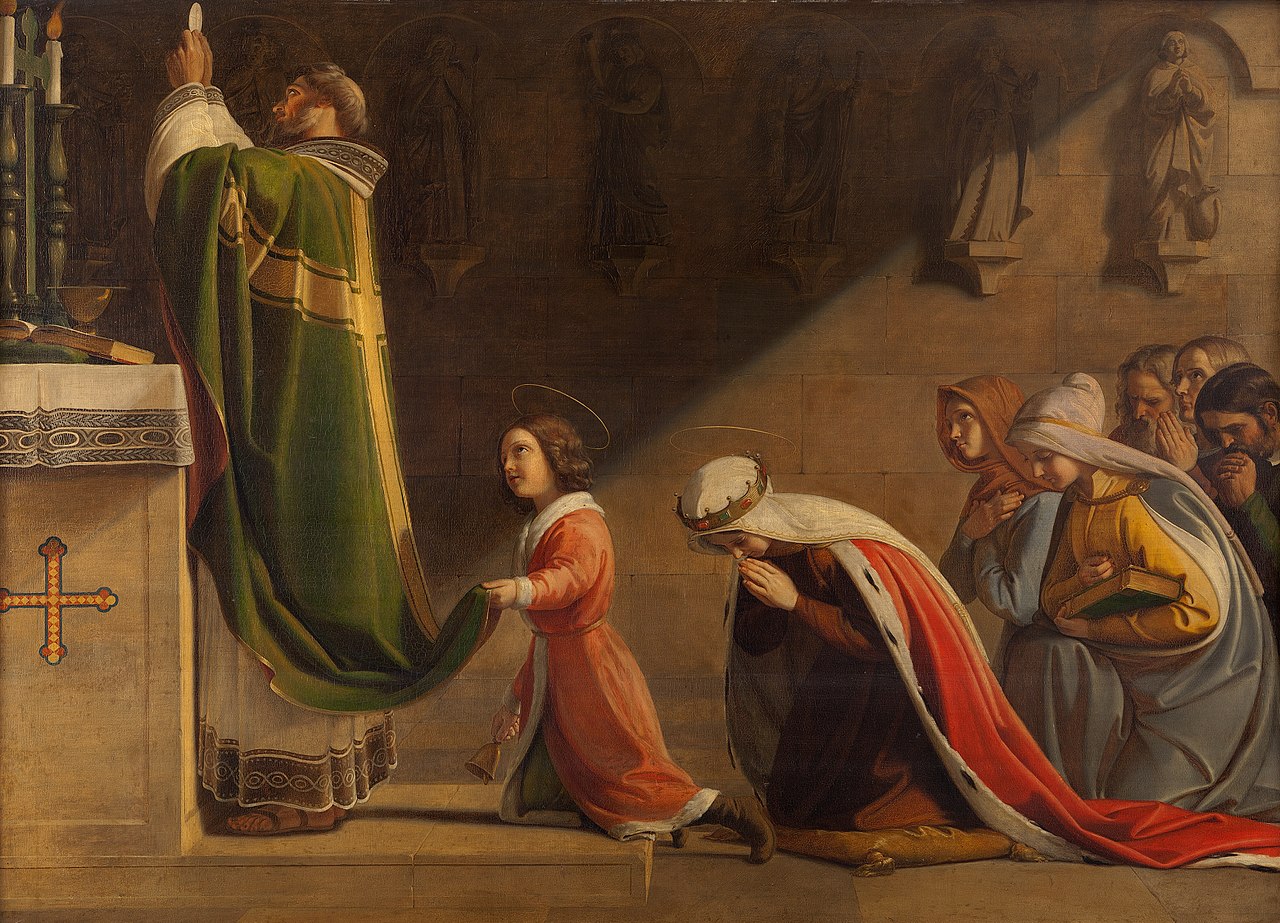 St Wenceslas and St Ludmila during the Mass by František Tkadlík
