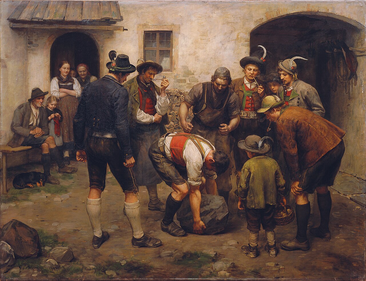 The Strength Test by Franz Defregger