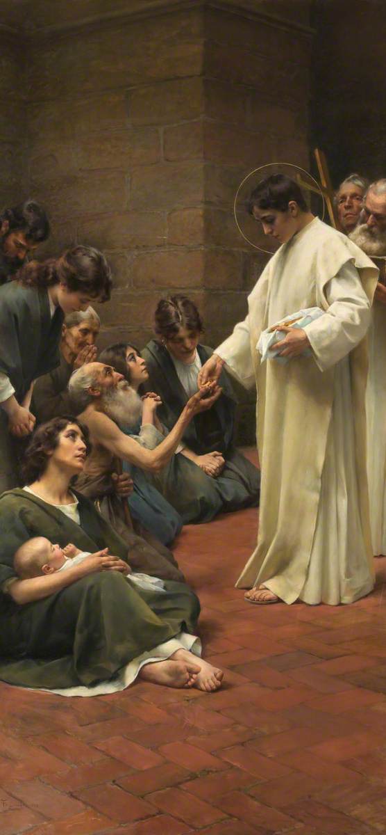 Saint Laurence Distributing the Treasures of the Church to the Poor by Franz Dvorak