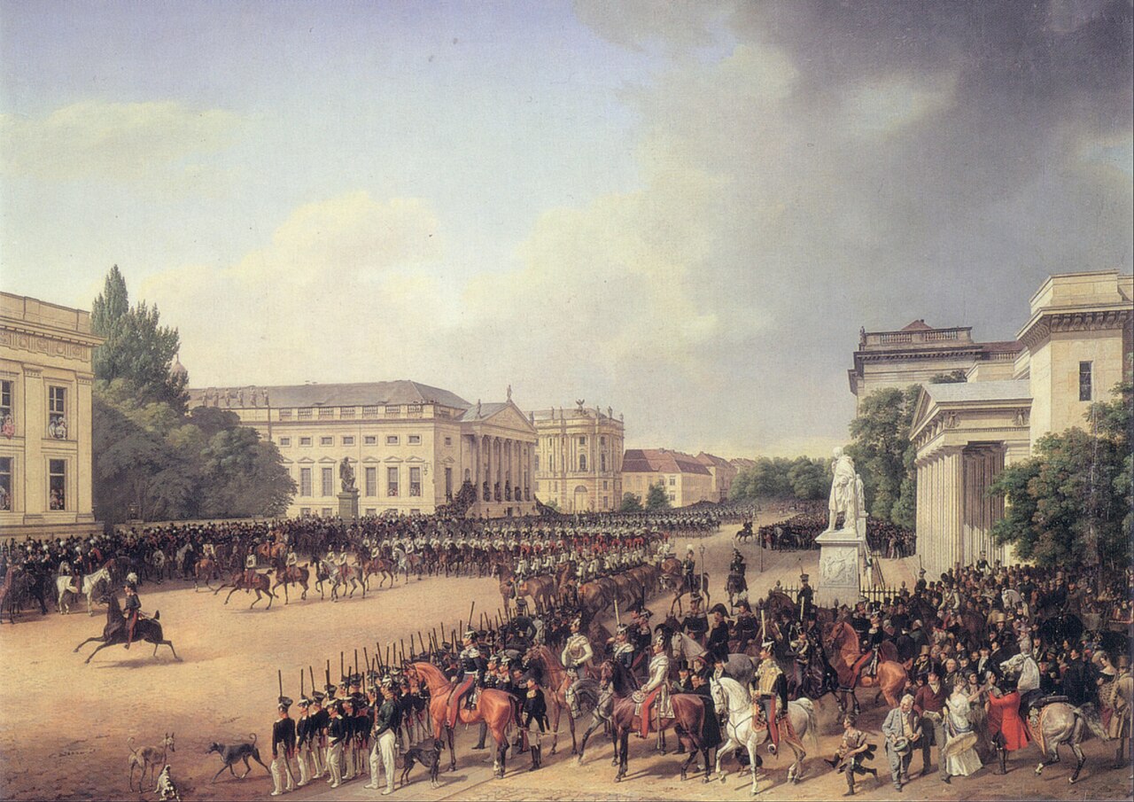 Parade on Opernplatz in 1822 by Franz Krüger