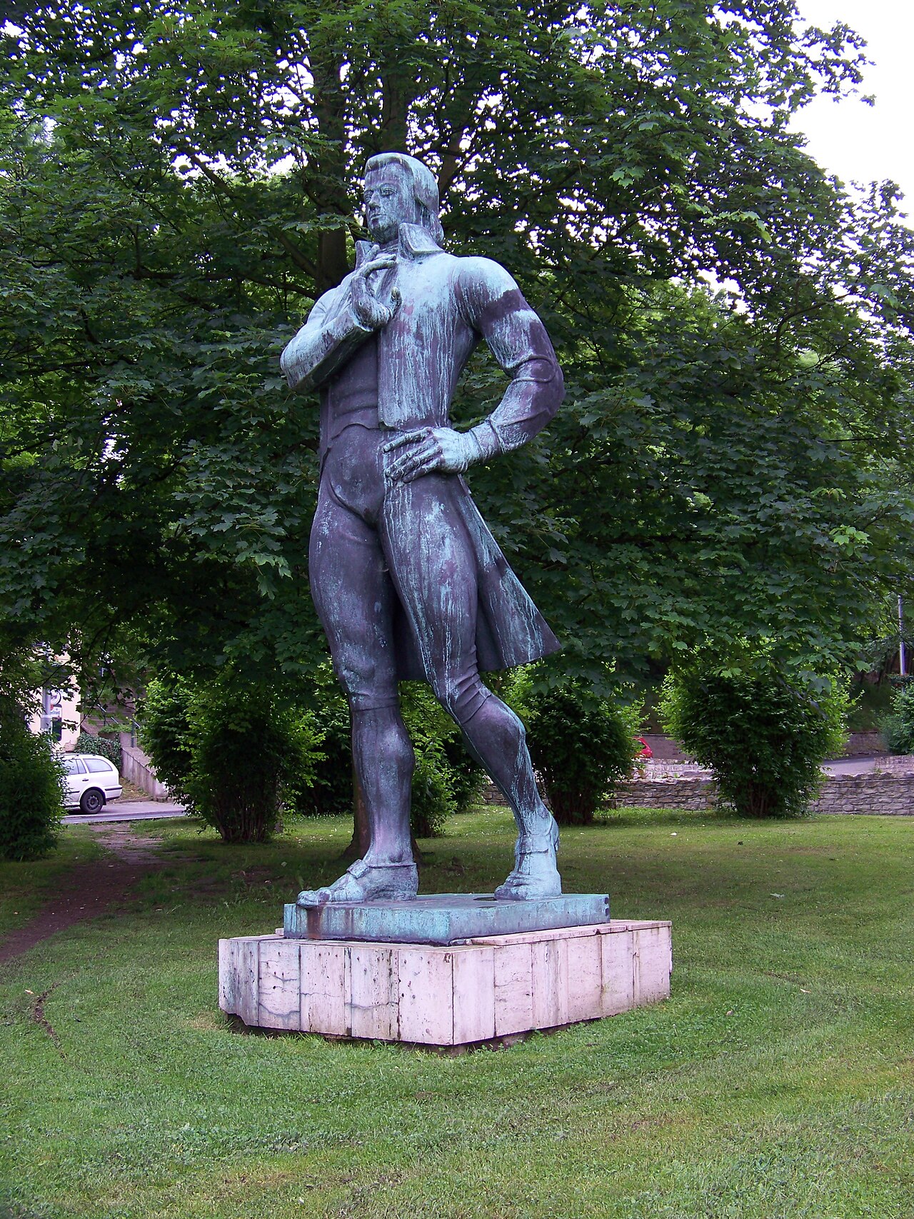 Statue of Wolfgang Amadeus Mozart in Teplice by Franz Metzner