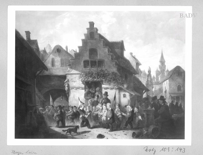 children playing soldiers by Franz Meyerheim