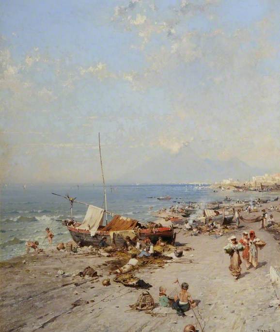 Rivera de Castellammare, Italy by Franz Richard Unterberger