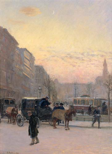 Am Schlesischen Tor (Lausitzer Platz und Emmauskirche) by Franz Skarbina