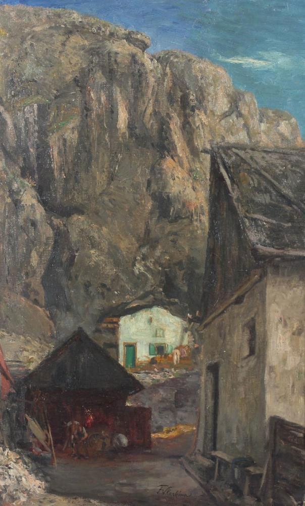 Forge in front the House without Roof by Franz Skarbina