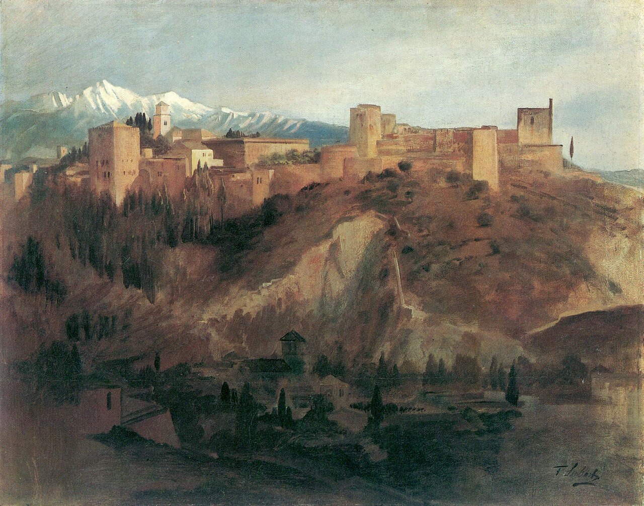 The Alhambra in Granada by Franz von Lenbach
