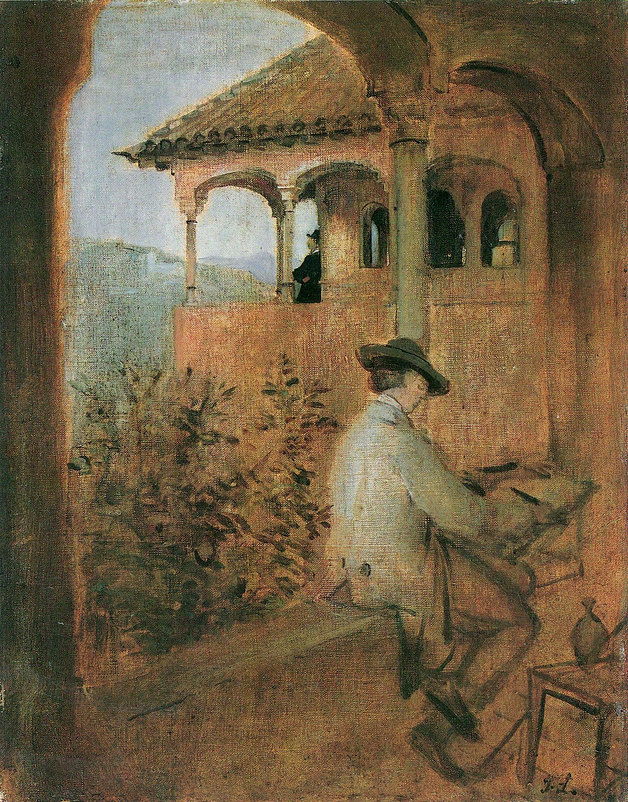 Tocador de la Reina on the Alhambra in Granada by Franz von Lenbach