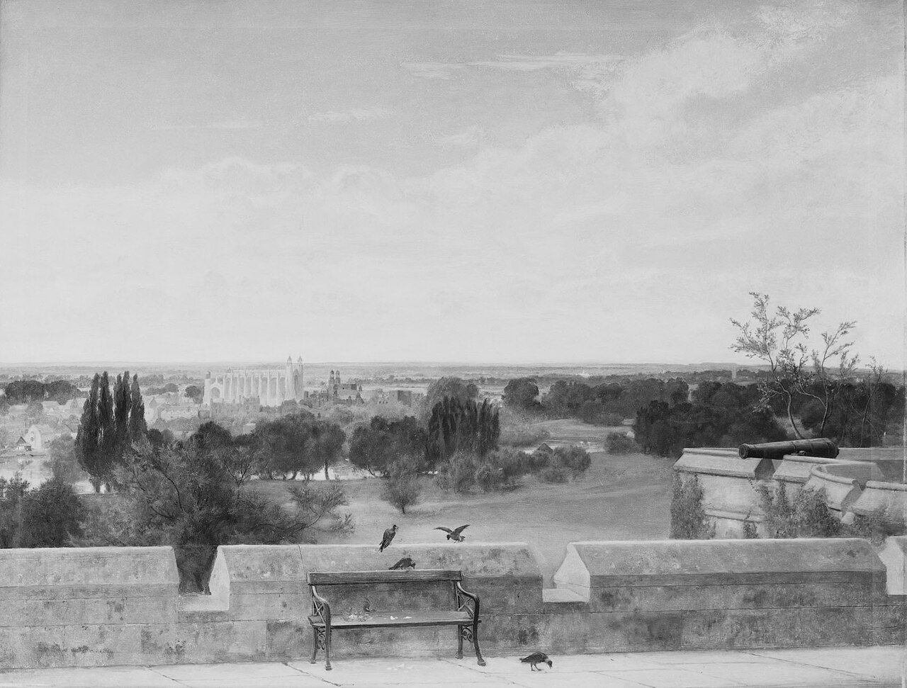 A View of Eton from Windsor Castle by Frederick Goodall