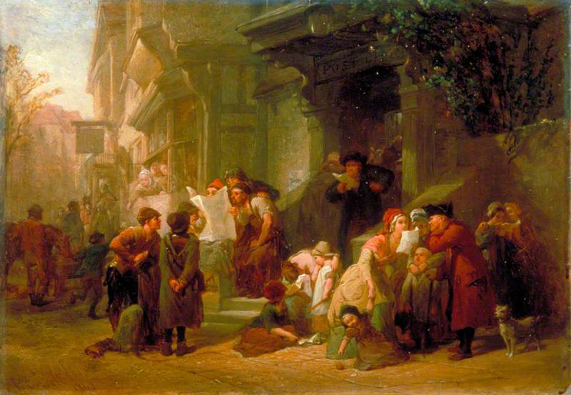 The Village Post Office by Frederick Goodall