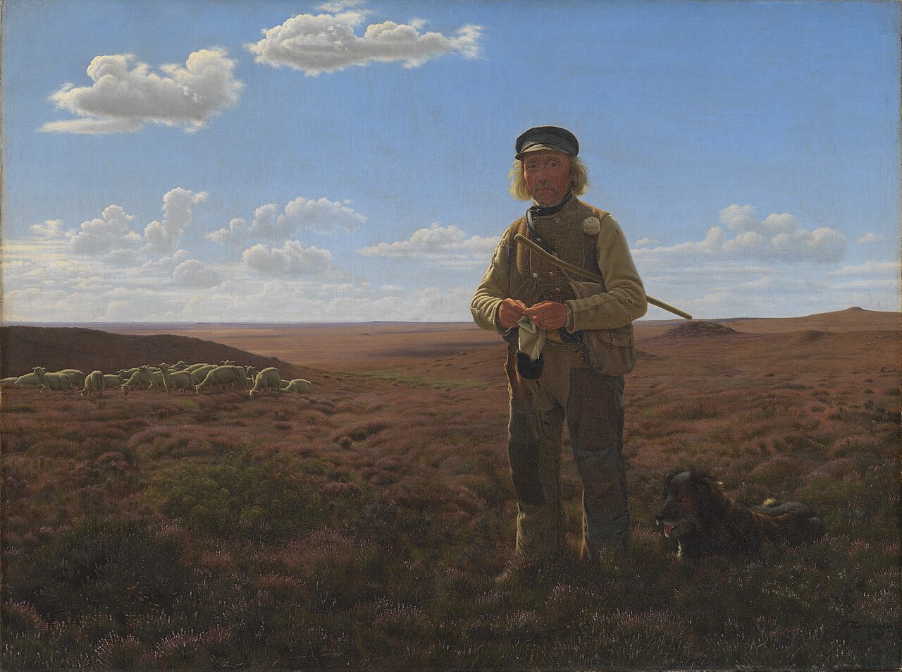 A Jutland Sheperd on the Moors by Frederik Vermehren
