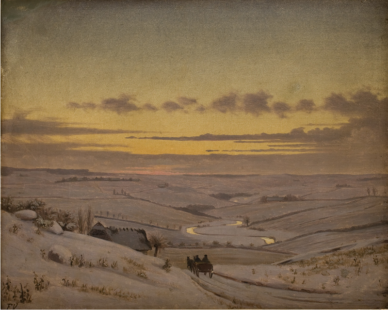 Vinteraften ved Susåen by Frederik Vermehren