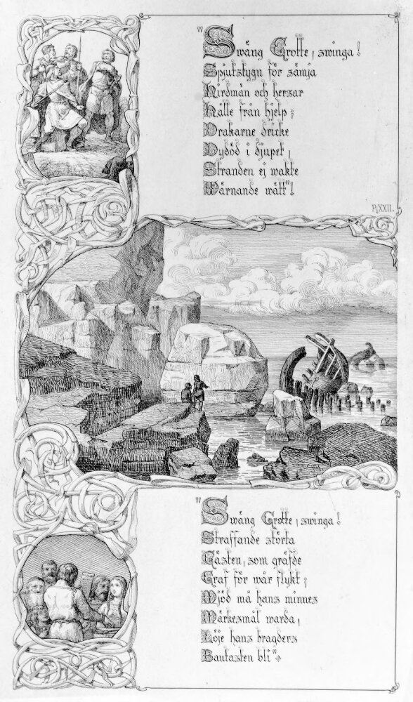 Illustration till "Fjolners saga". Plansch 26 by Fredrik Wilhelm Scholander