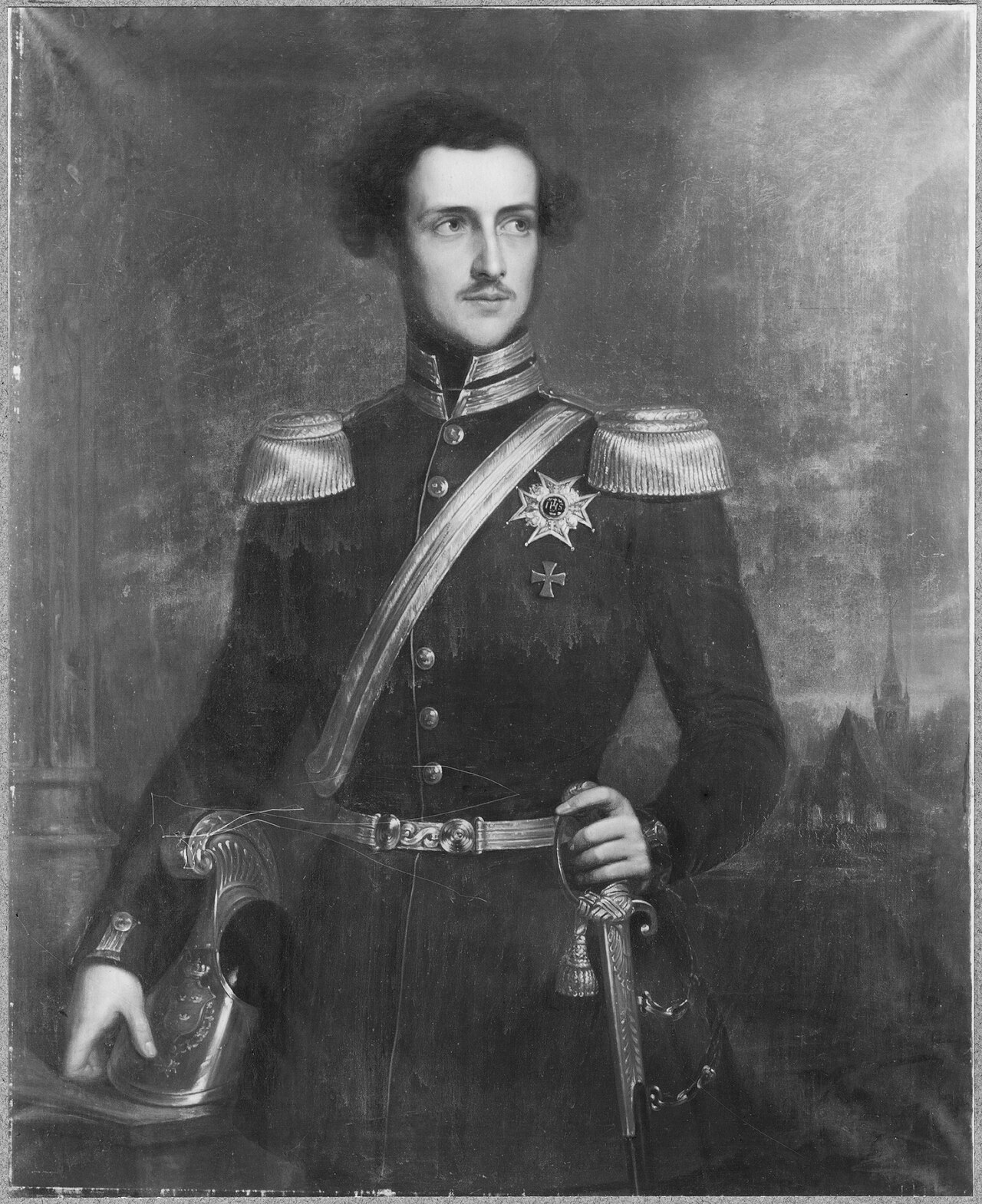 Gustav (1827-1852), hereditary prince, prince of Sweden and Norway, duke of Uppland by Friedrich Dürck