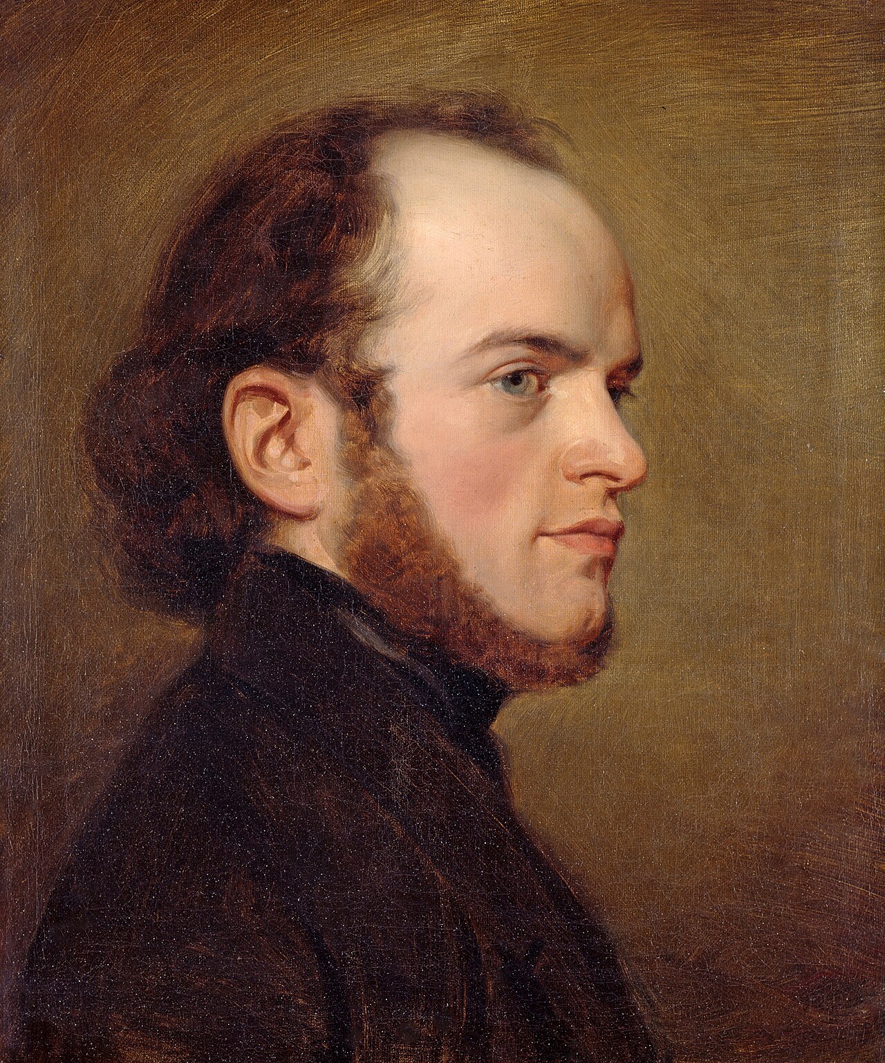 Portrait of Adolph Menzel in younger days by Friedrich Eduard Meyerheim