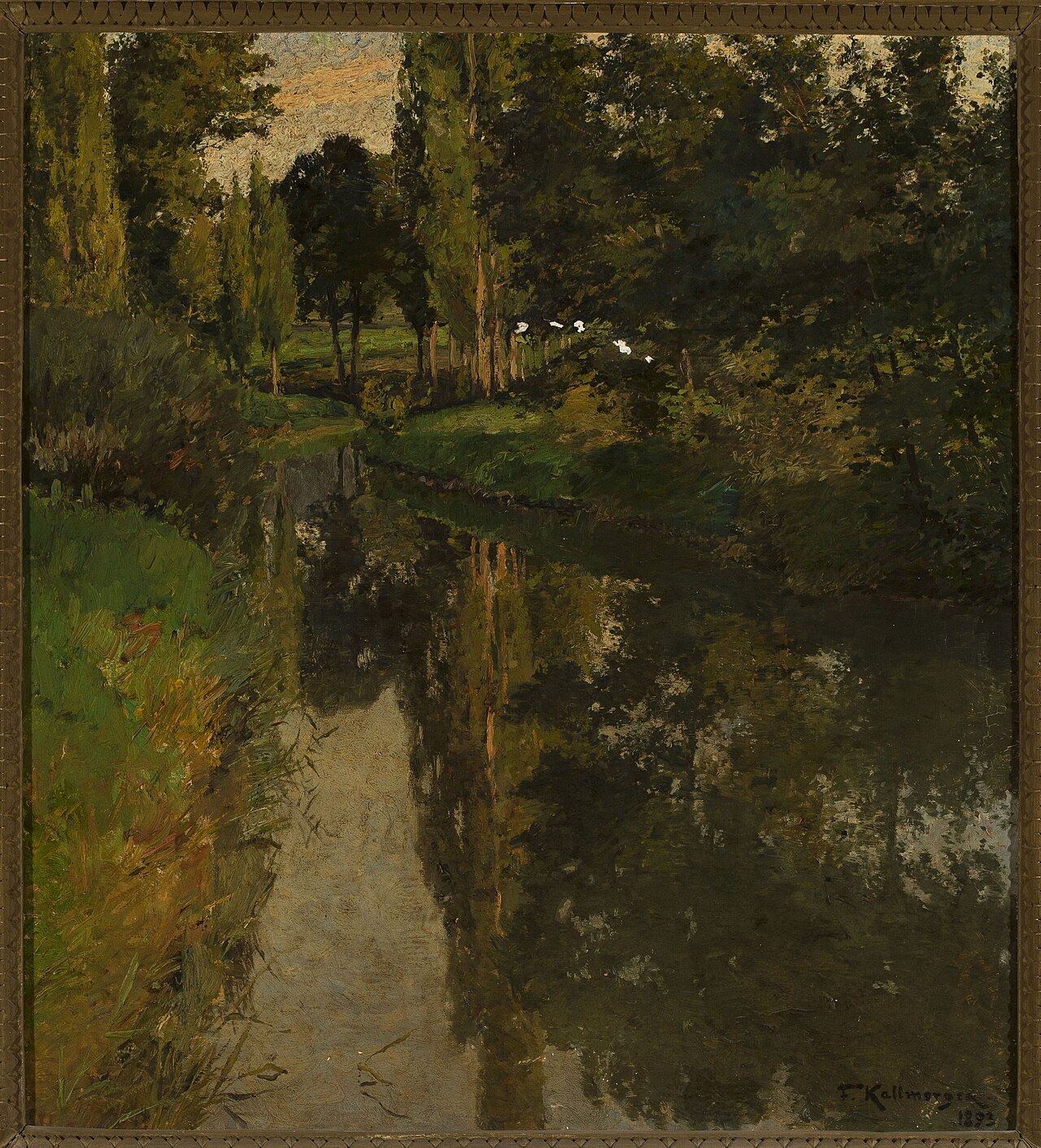 Landscape with a stream. by Friedrich Kallmorgen