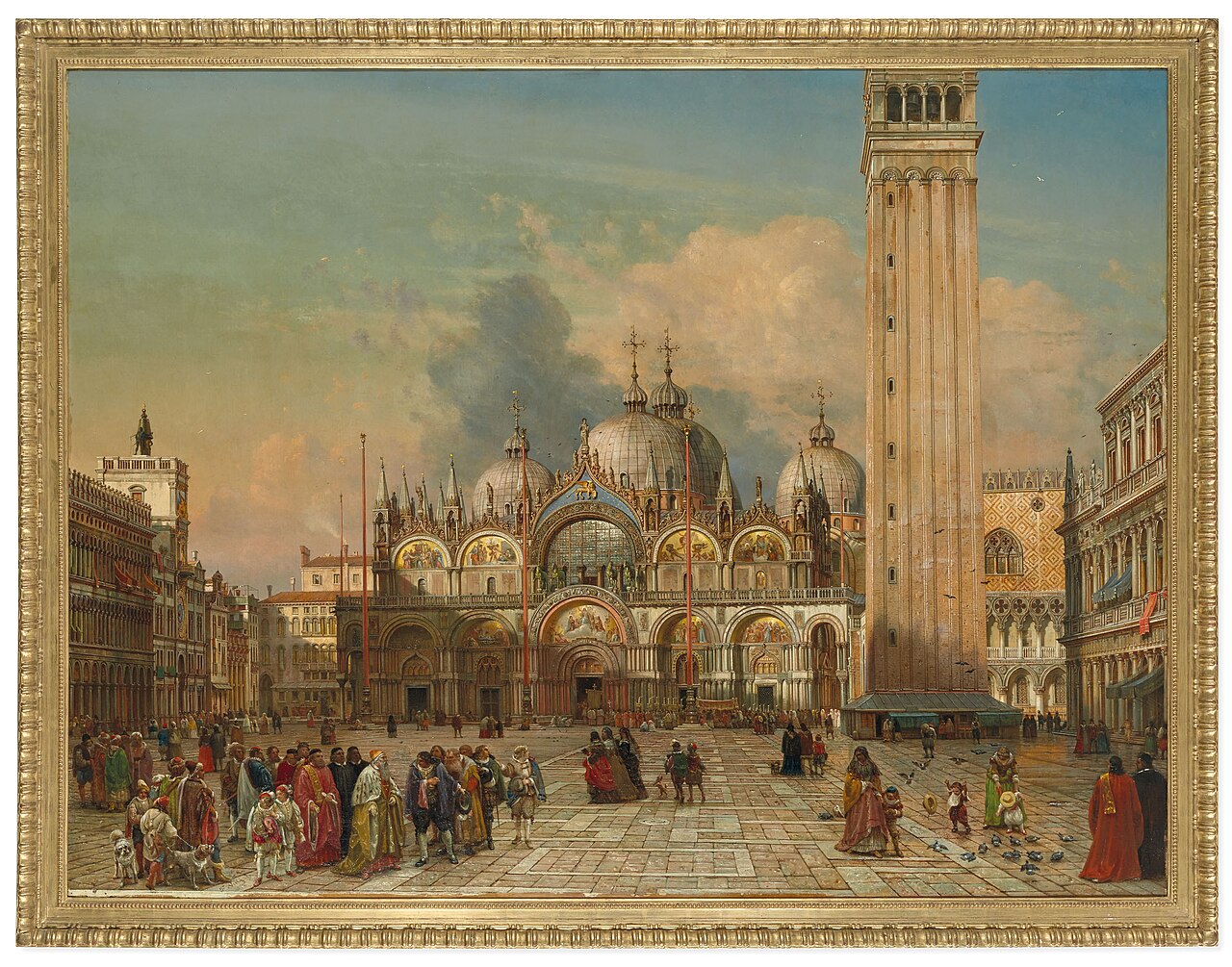 St. Mark's Square in Venice by Friedrich Nerly
