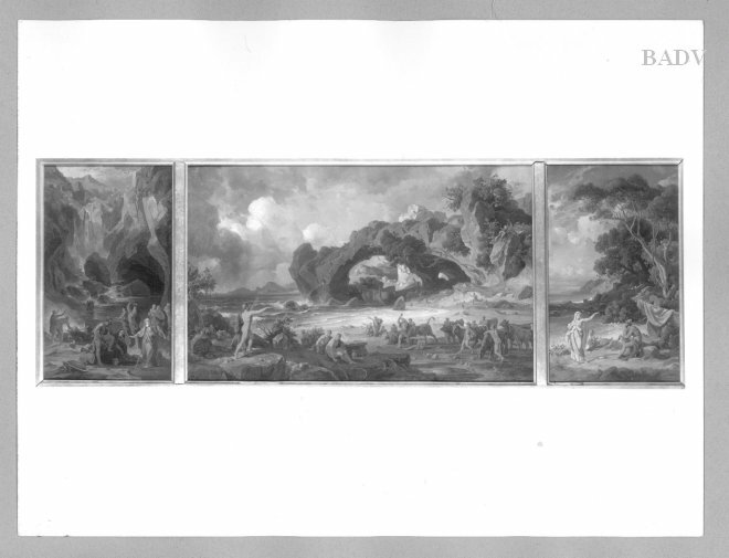 3 scenes from Odyssee by Friedrich Preller the Elder