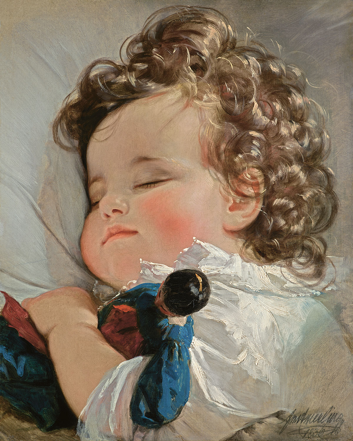 Princess Marie Franziska von Liechtenstein at Two Years of Age by Friedrich von Amerling by Friedrich von Amerling