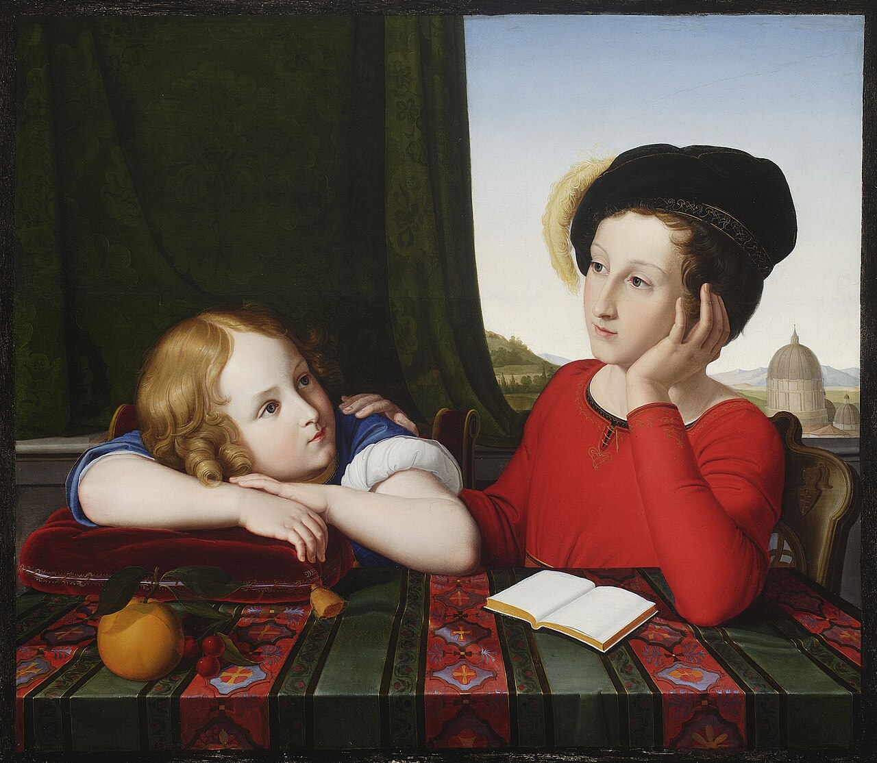 Portrait of Wieńczysław and Konstanty Potocki in childhood (detail). by Friedrich Wilhelm Schadow