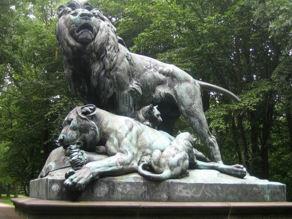 The Lion Group by Friedrich Wilhelm Wolff